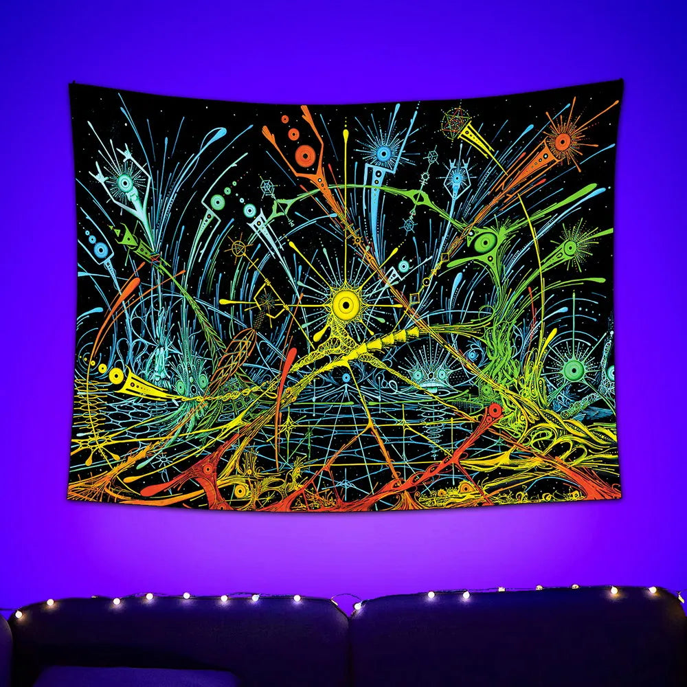 Aurorsin Psychedelisches Schwarzlichtposter