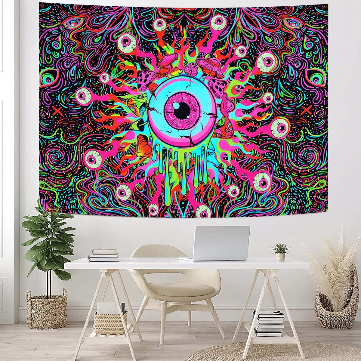 Mushroom Trippy Schwarzlichtposter