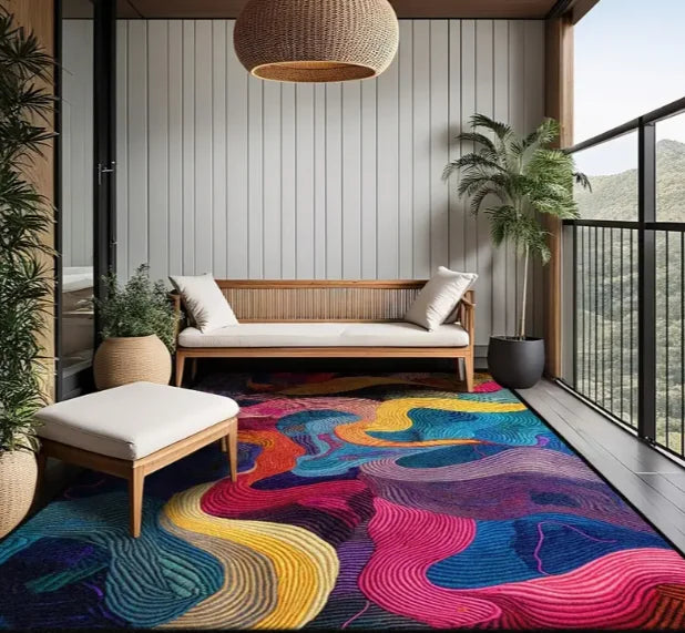 Geometrischer Abstrakt Design Teppich