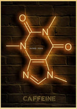 Neon Molecules Neon Poster