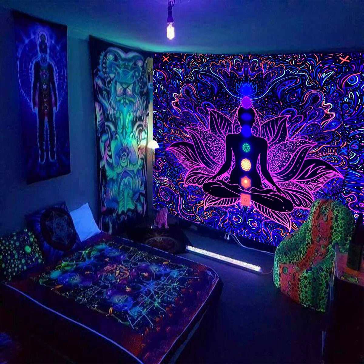 Boho Cloth Schwarzlichtposter