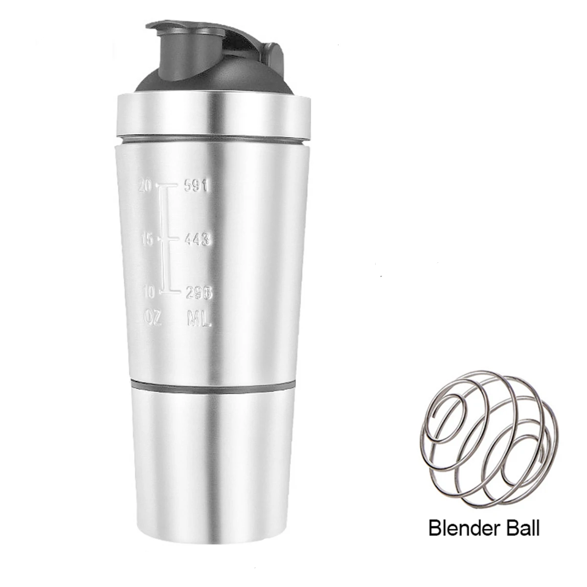 Edelstahl Protein Shaker 600 ml