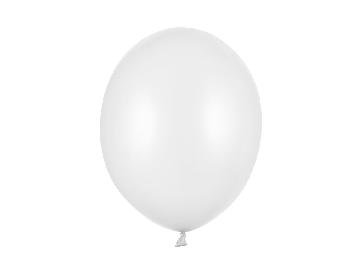 50 Stk. Latexballon Ø30cm "Uni Metallic" | Weiß