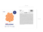 10 Stk. Luftballon Ø30cm "Uni Pastell" | Orange