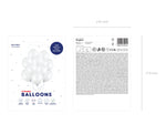 10 Stk. Latexballon Ø30cm "Uni Metallic" | Weiß