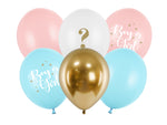 Latexballon Ø30cm "Boy or Girl" | 6 Stk. - Blau/Rosa