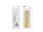 Geburtstagskerzen 14 cm | 12 Stk. - Glatt Gold