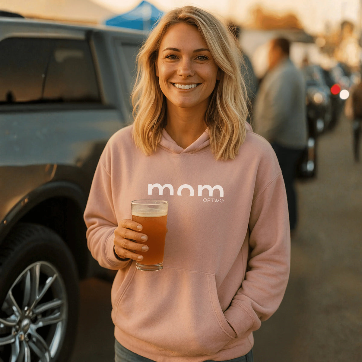 MAMA Hoodie MOM OF TWO personalisiert