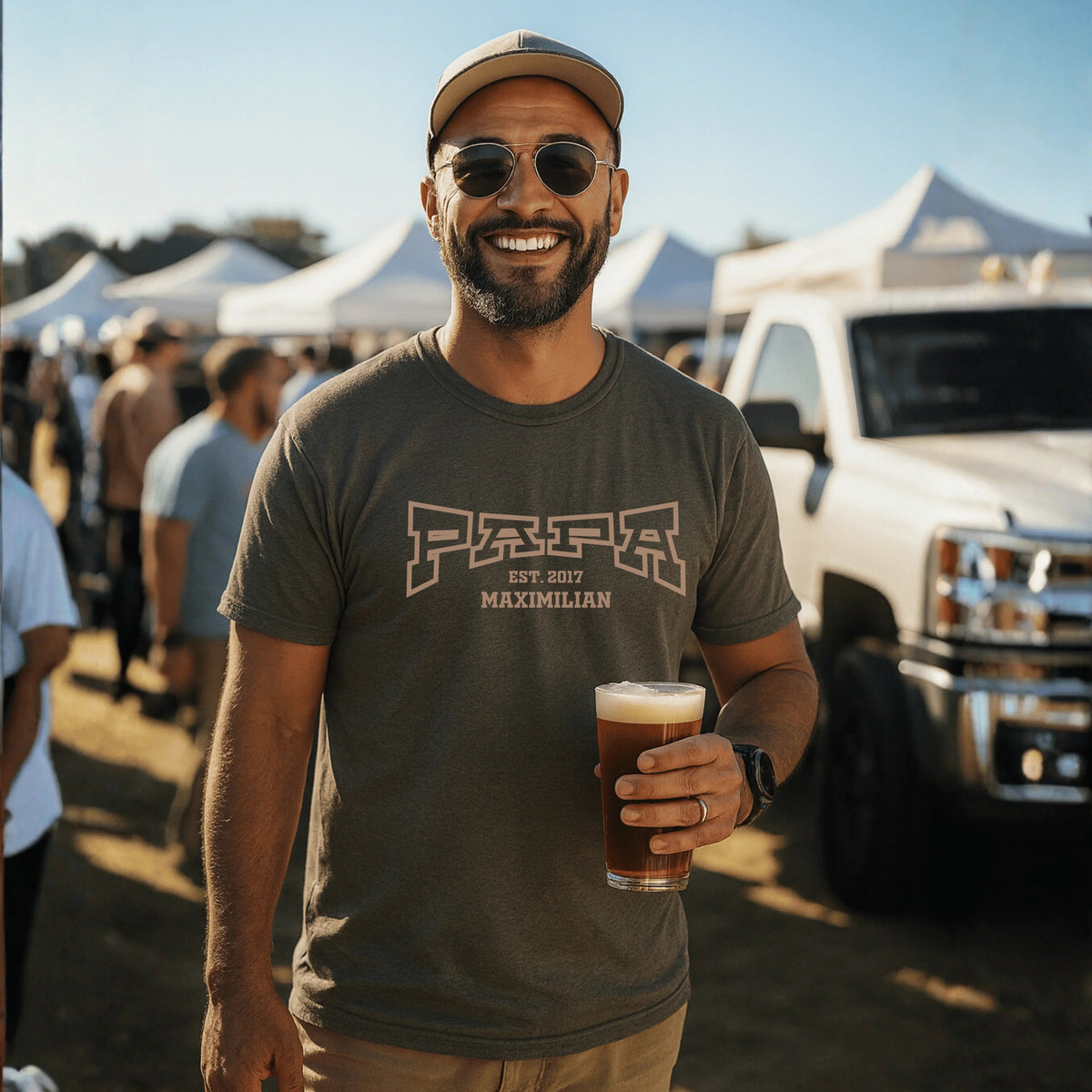 PAPA T-Shirt COLLEGE personalisiert