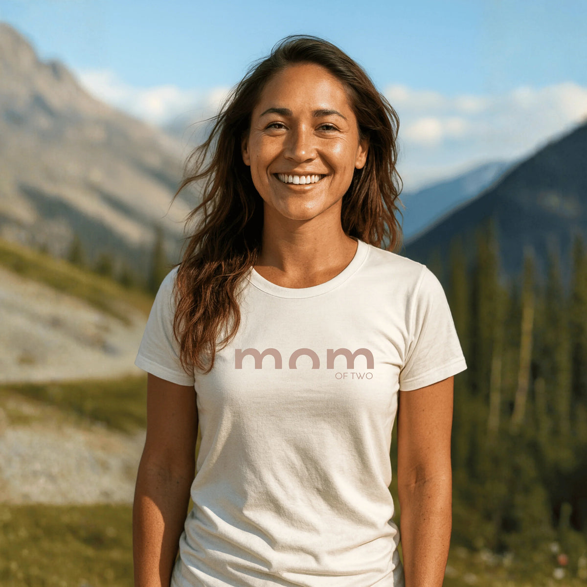 MAMA T-Shirt MOM OF TWO personalisiert
