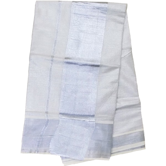 SILVER TISSUE SAREE -1 PC product image 1