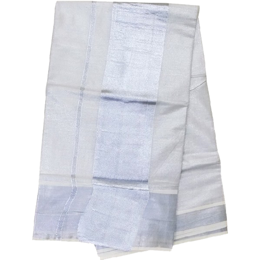 SILVER TISSUE SAREE -1 PC product image 1