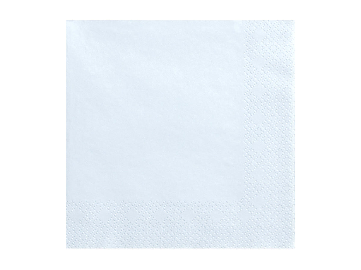 Servietten Uni 20Stk./33x33cm | Hellblau