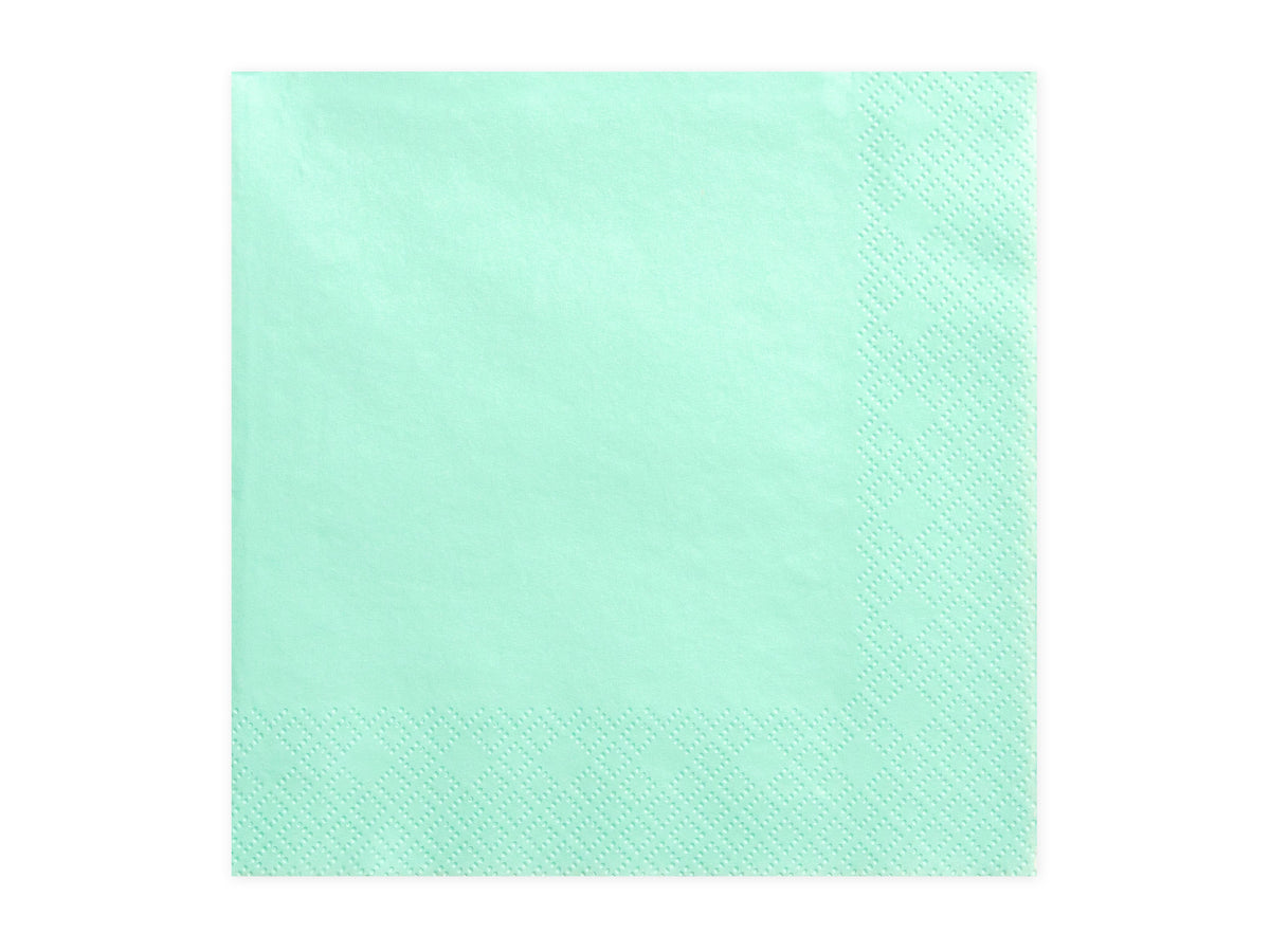 Servietten Uni 20Stk./33x33cm | Minzgrün
