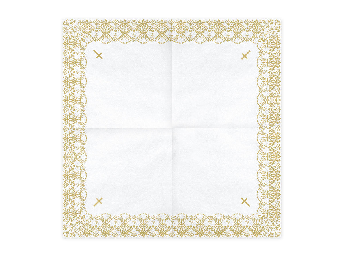 Servietten "Kommunion" 20Stk./33x33cm | Gold