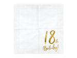 Servietten "Birthday Gold" 20Stk./33x33cm | #18