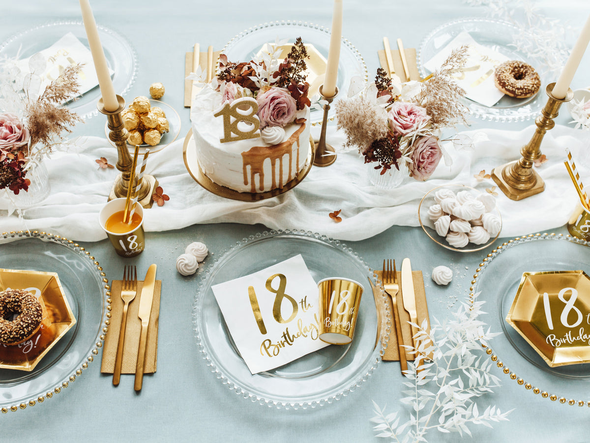 Servietten "Birthday Gold" 20Stk./33x33cm | #18