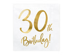Servietten "Birthday Gold" 20Stk./33x33cm | #30