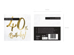 Servietten "Birthday Gold" 20Stk./33x33cm | #40