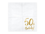 Servietten "Birthday Gold" 20Stk./33x33cm | #50