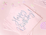 Servietten "Happy Birthday" 20Stk./33x33cm | Rosa