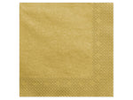 Servietten Uni 20Stk./40x40cm | Gold-Metallic