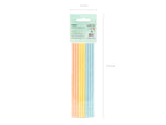 Strohhalm Papier Stripes 10Stk./195mm Rot