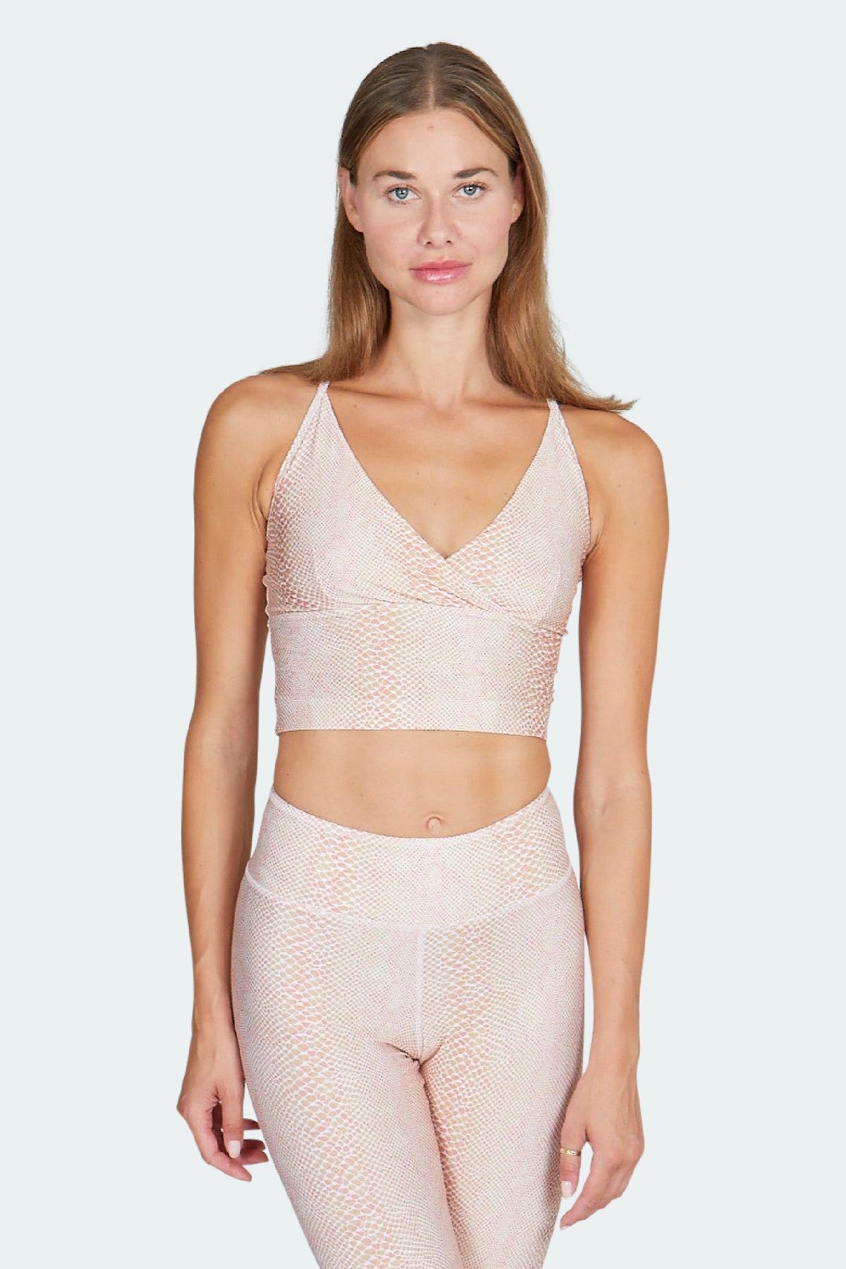 Lux Crop Top snake rose