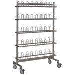 Novocal Regalwagen für OP-Schuhe Material: Edelstahl beidseitig bedienbar geeignet für 40 Paar Sch | Packung (1 Stück)