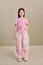 Swan Dream Parachute Pants with Lace Panels