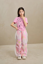 Swan Dream Parachute Pants with Lace Panels