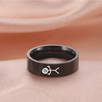 Funny Stickmanmittelfinger Ring