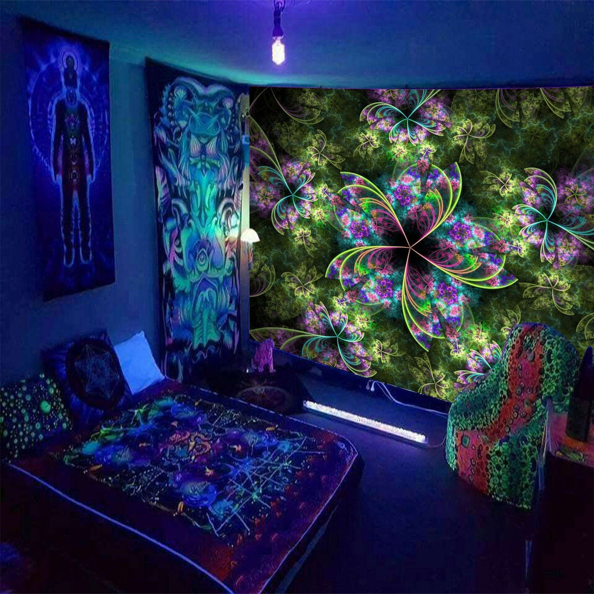 Sun Fluorescence Schwarzlichtposter