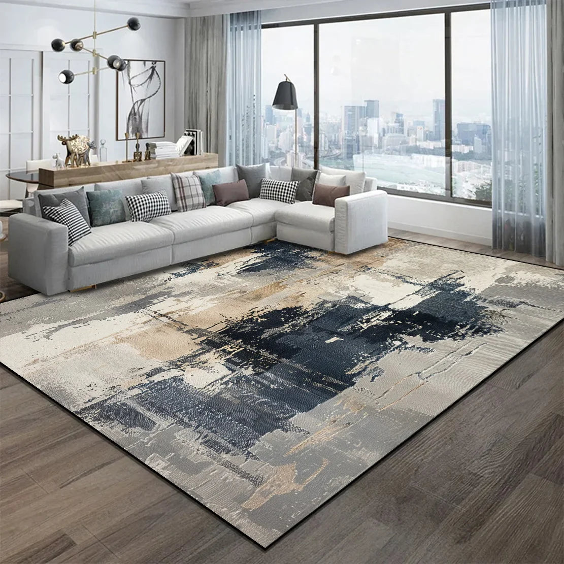 Nordischer Abstrakt Design Teppich