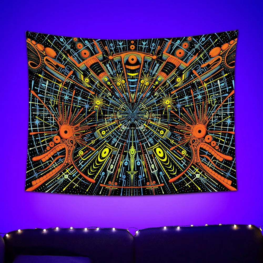 Aurorsin Psychedelisches Schwarzlichtposter