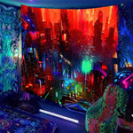 Cyberpunk Futuristic Schwarzlichtposter