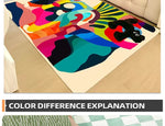 Bunter Abstrakter Kunst Teppich