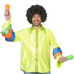 Buntes Brasilianer Samba Hemd für Herren | Neon Gelb