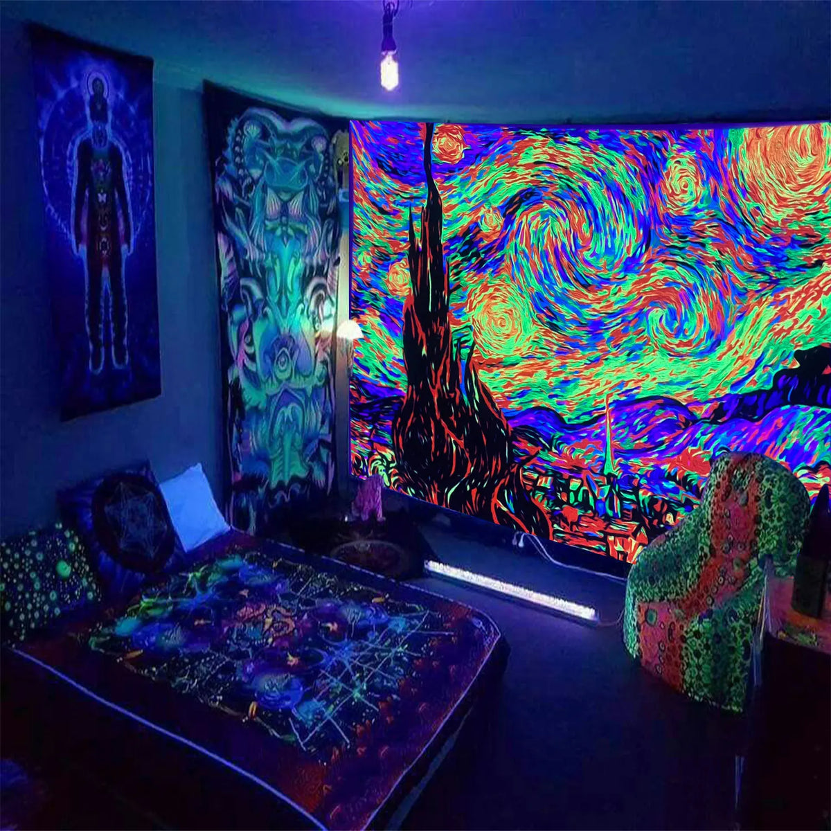 Mystisches UV Schwarzlichtposter