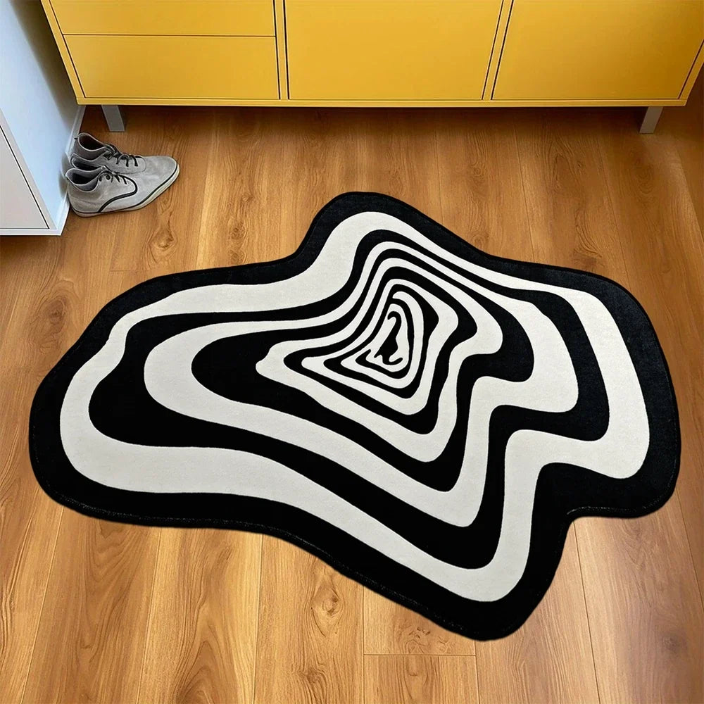 Trendy Schwarzwei Teppich