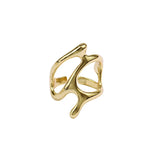 Trendiger Silberfarbener Ring