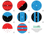 Wanduhr aus Vinyl Skyline Magdeburg