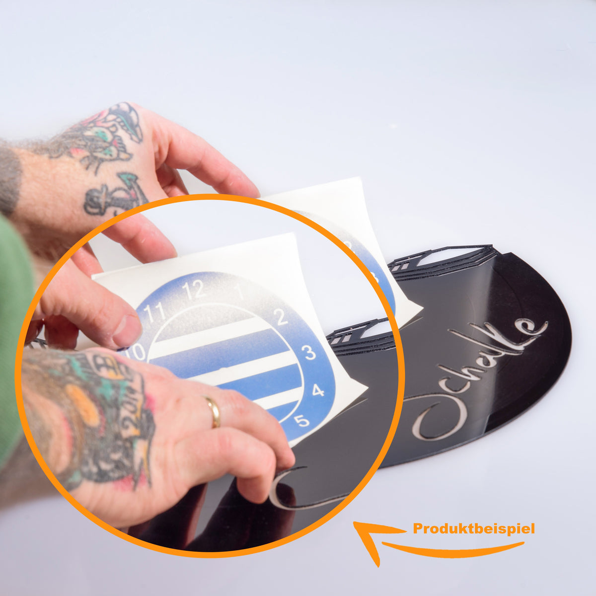 Wanduhr aus Vinyl Skyline Minden