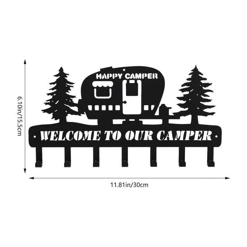Schlüsselhalter für Wand Happy Camper - cooles Geschenk