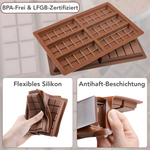 Schokoladenform aus Silikon für 6 Tafeln - Form 3