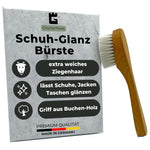 Schuhbürste weich Ziegenhaar - Polierbürste für einzigartigen Glanz