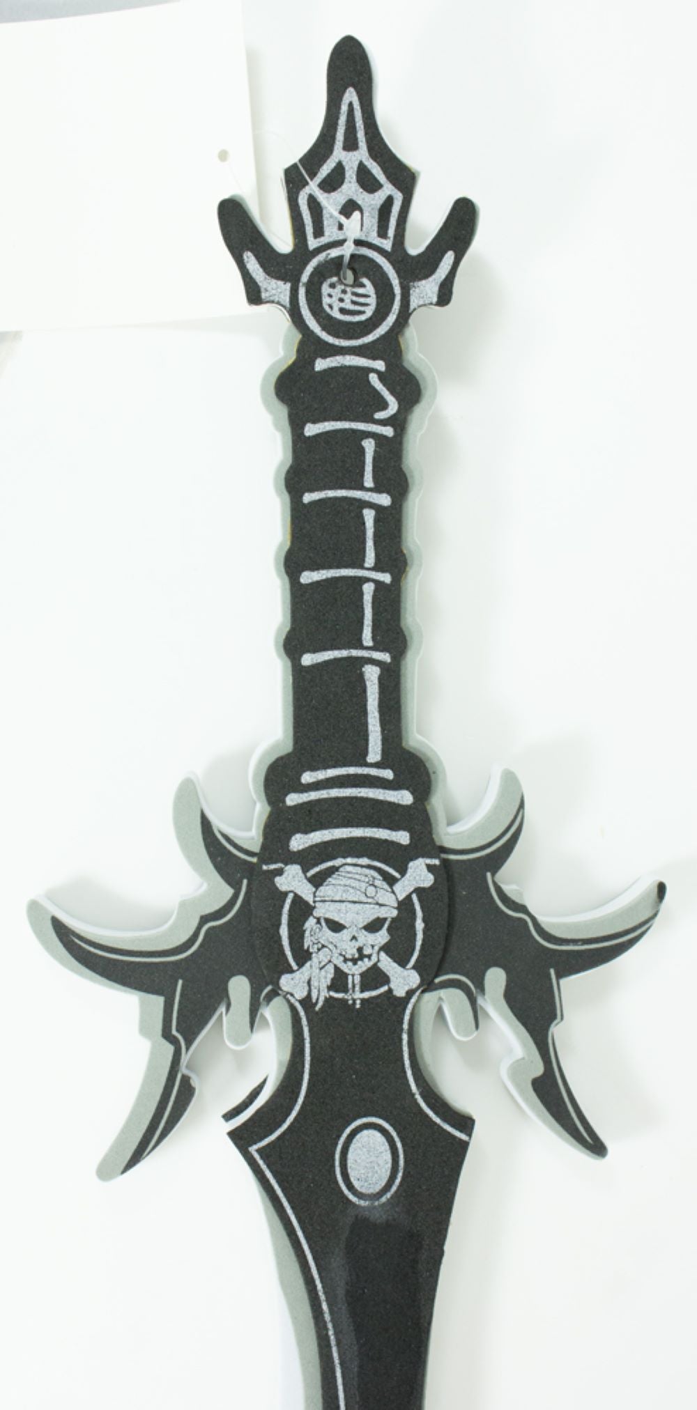 Schaumstoff Piratenschwert 66 cm  Gezackter Piratensäbel Schwarz Grau