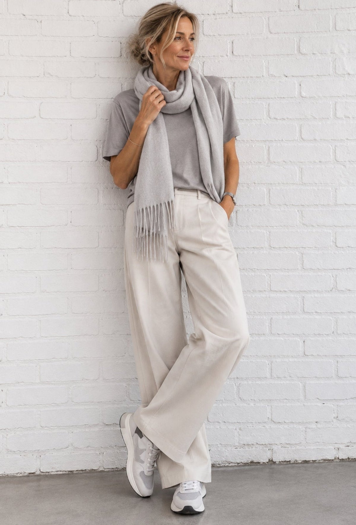 Superweicher Kaschmirschal mit Fransen UNISEX- DELIGHT SPRING