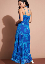 Floral Printed Sleeveless Georgette A-Line Midi Dress in Germany