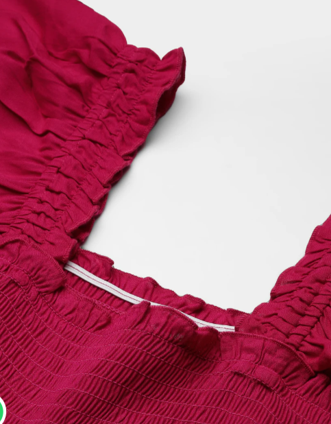 MAGENTA TIERED SMOCKED WOMEN MAXI DRESS IN GERMANY